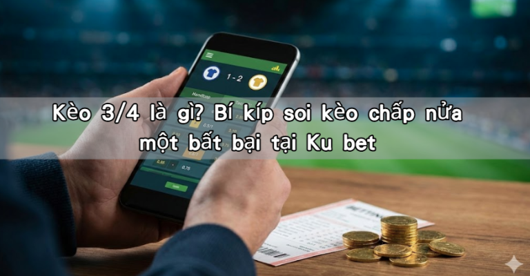 Kèo 3/4 là gì? Bí kíp soi kèo chấp nửa một bất bại tại Ku bet